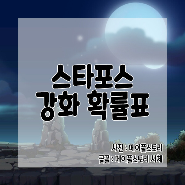 [한설날] 스타포스 강화 확률표