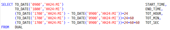 SQL_ 시간, 분, 초 차이 구하기 ( ORACLE ) :: -해보는거야