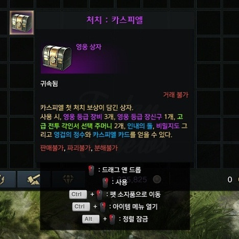 로아 토토이크 카스피엘 런 위치, 젠시간 알아보기