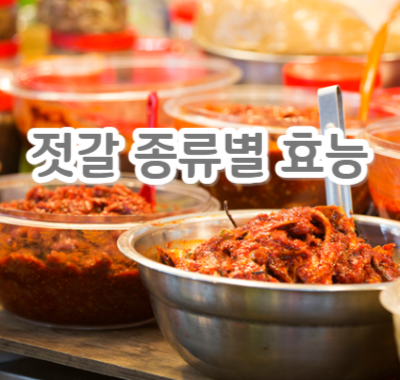 젓갈 종류별 효능
