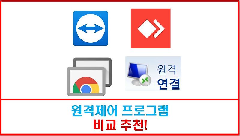 원격제어 프로그램 비교 추천! 코로나 재택근무, 집에서 일하기.