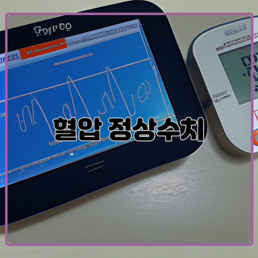 혈압 정상수치 건강한 혈압을 유지하기 위한