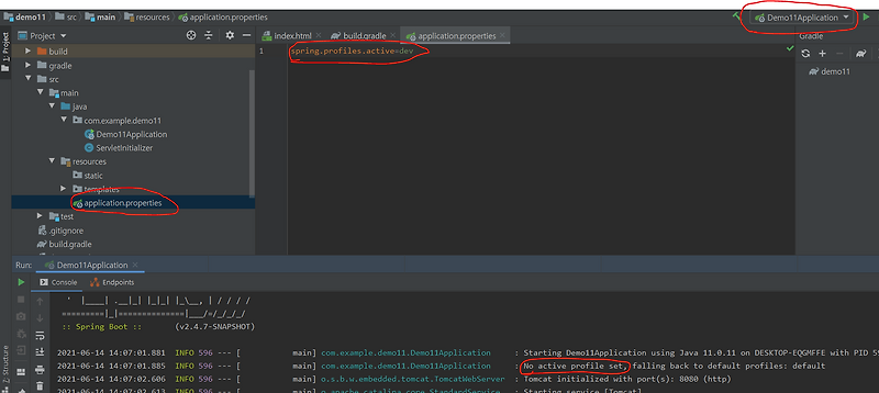 Intellij Spring Boot Application yml Application properties 