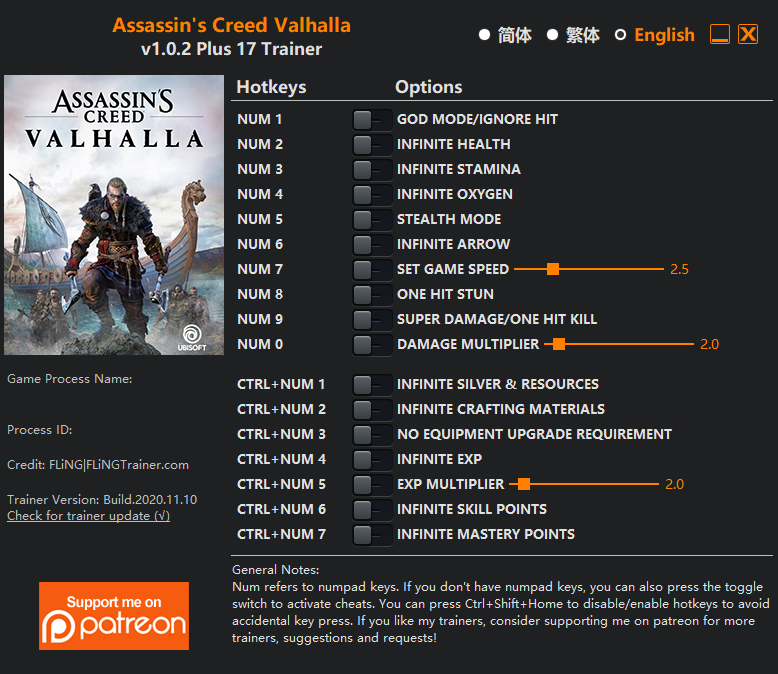 어쌔신크리드 발할라 트레이너, Assassins Creed Valhalla v1.0.2 Plus 17 Trainer :: 게임과 전자기기 그리고 군대 이야기