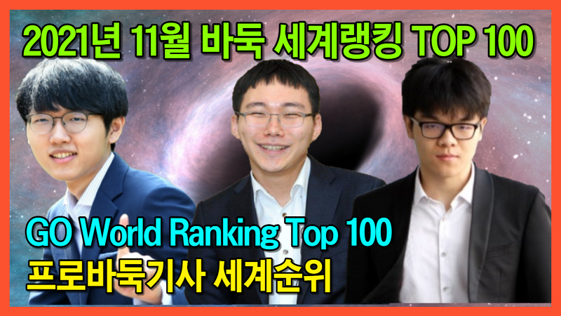 바둑 세계랭킹 TOP100 GO WORLD RANKING 프로기사 세계순위
