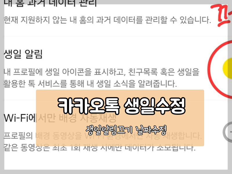 카카오톡 생일 잘못 표시되는 이유와 수정 방법 총정리