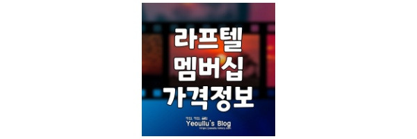 라프텔 이용권 가격 넷플릭스와 비슷한 멤버십 이용권