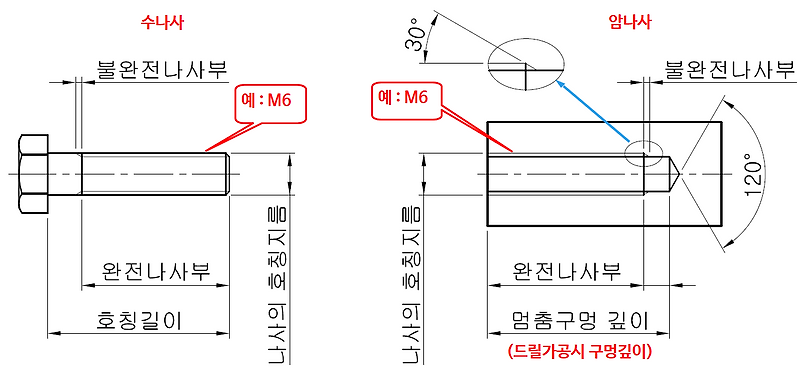 나사의 제도법