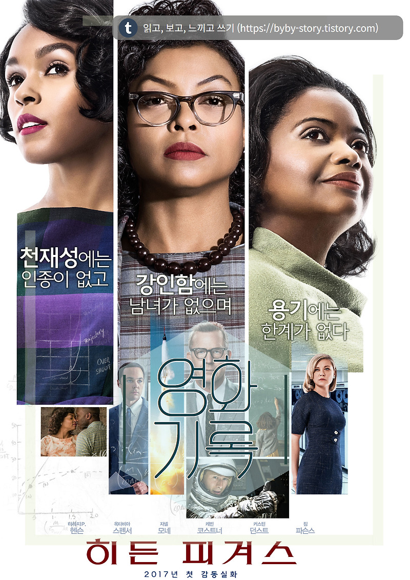 [드라마/실화영화] 히든 피겨스(Hidden Figures)_줄거리, 결말, 스포(O), 감상평, 실화 인물소개