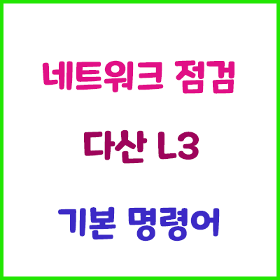 다산(Dasan) L3 네트워크 점검 기본명령어