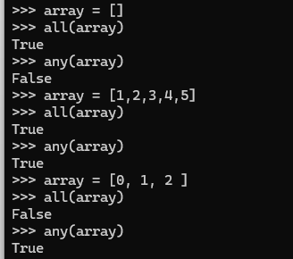 [ Python 공부 ] 내장함수 all(), any()