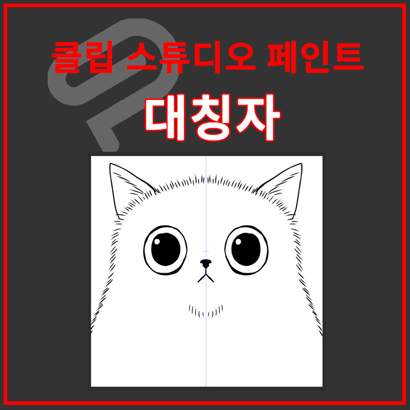 클립 스튜디오: 대칭자로 좌우 대칭으로 그리기.