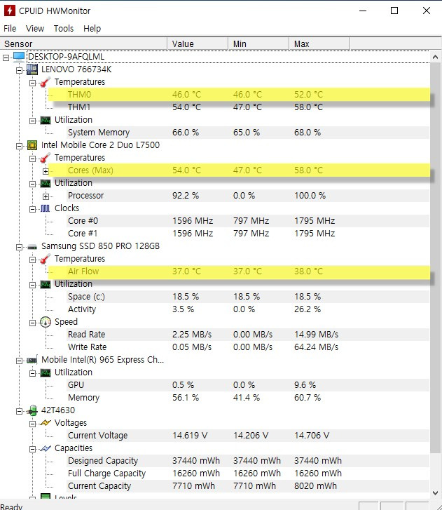 컴퓨터 Cpu 온도 측정 프로그램 Hwmonitor 사용법