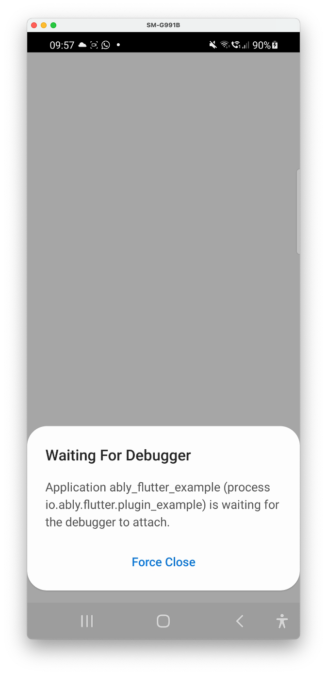 Waiting for debugger как убрать android