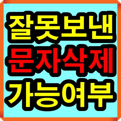 갤럭시 핸드폰(스마트폰) 잘못보낸 문자 메시지 삭제 방법 될까?