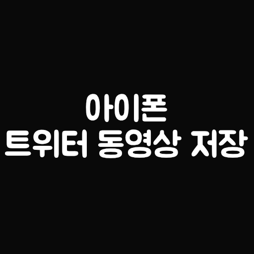 아이폰 트위터 동영상 저장 하는 방법