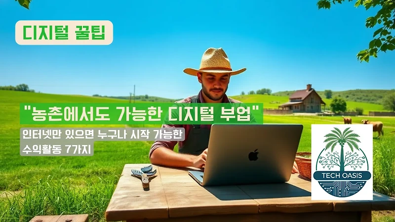 농촌에서 가능한 디지털 부업 7가지, 인터넷만 되면 누구나 시작 가능