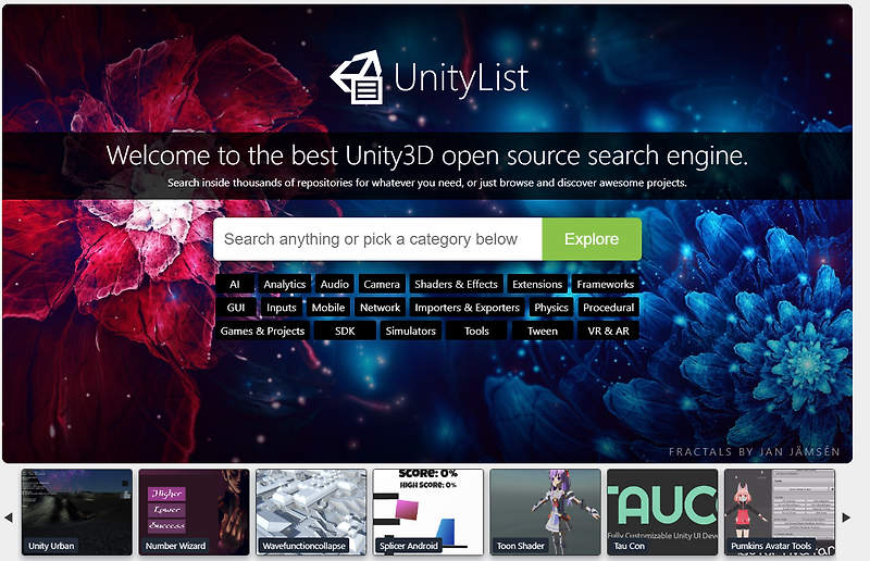 Site) Unity List ( Unity 3D Open Source Search )