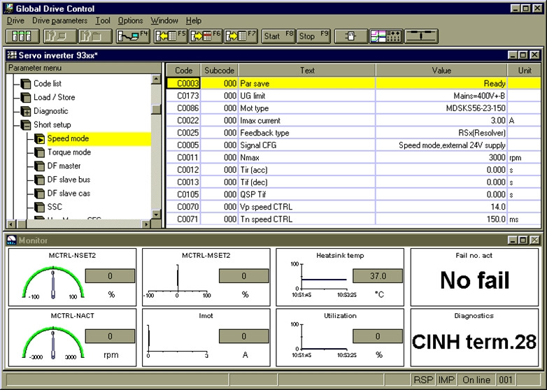 Lenze GDC (1) - Save parameter as a file (Read)