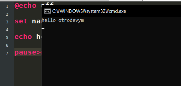[bat] set 명령어 변수 지정하기