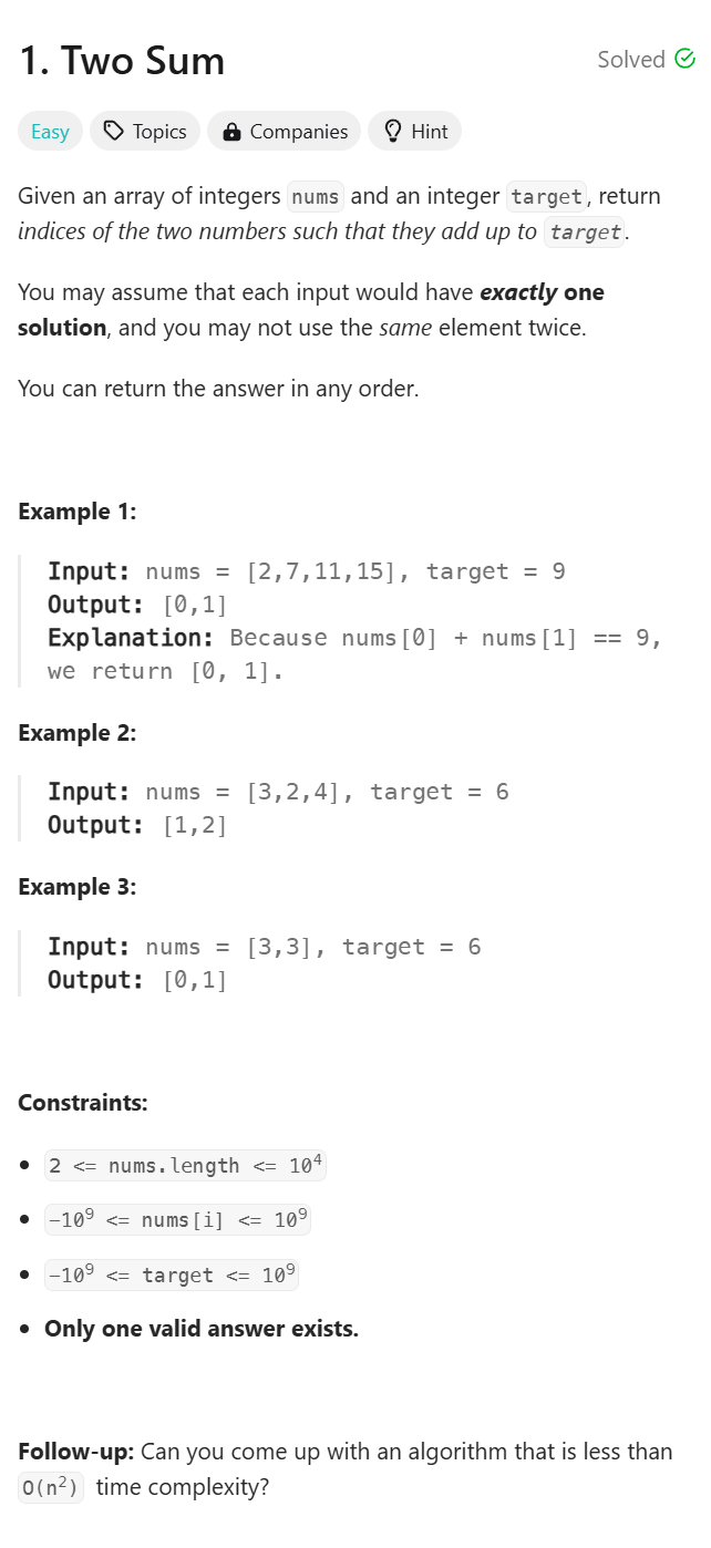 [LeetCode/C#] Two Sum — 개발일지