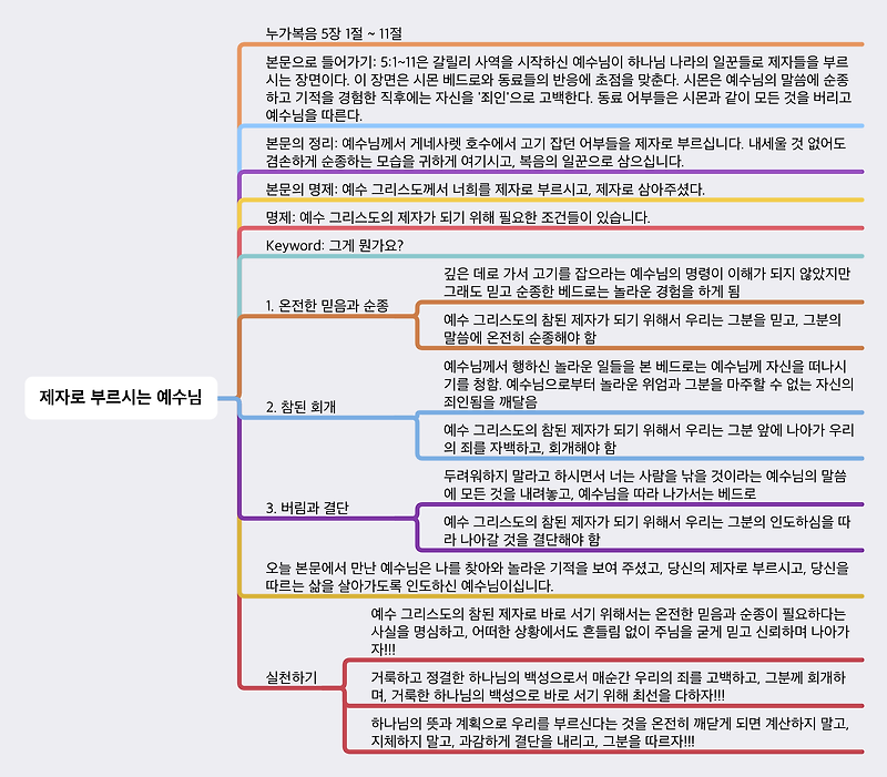 [누가복음 5:1~11] 제자로 부르시는 예수님...