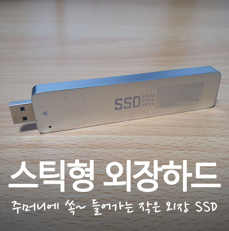 초소형 스틱형 외장하드!! 리뷰안 외장 SSD 케이스로 외장 SSD를 만들어보자