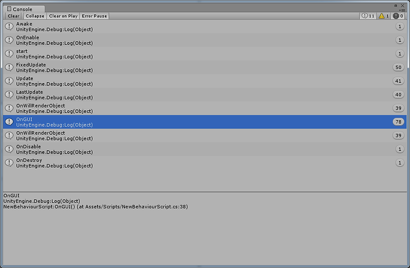 [Unity] MonoBehaviour Life Cycle