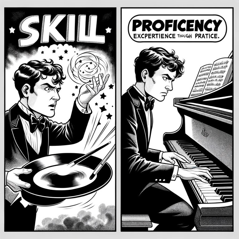 Proficiency vs ability, 생각보다 말이 먼저 나가지 않도록 하자, 무서워하지 않게되다 작문/뜻/예문/예시