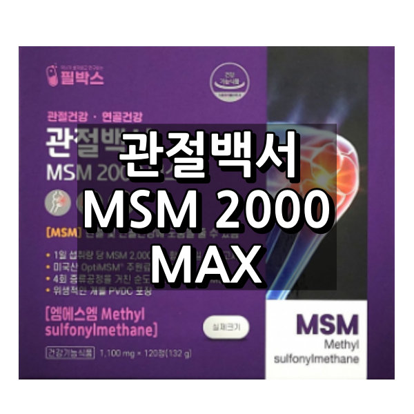 관절백서 MSM 2000 맥스 하루 2정의 버팀목 - 건강 매뉴얼365