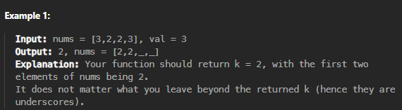 [Array/String][Easy] 27. Remove Element