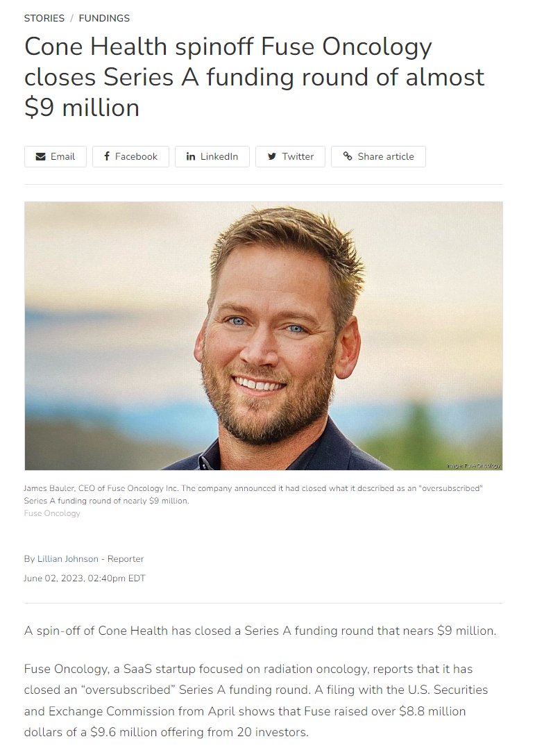 Medical Physics [RadOnc 회사 소개] Fuse Oncology