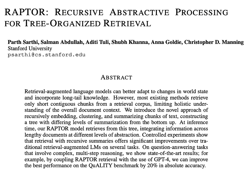 [RAG] RAPTOR(Recrusive Abstractive Processing for Tree-Organized ...