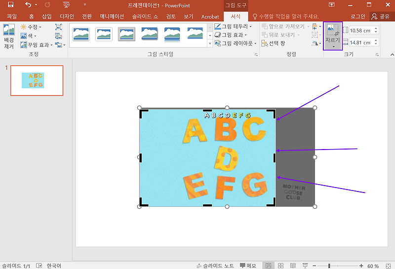 PPT 이미지 자르기: 쉬운 사진크기 조절