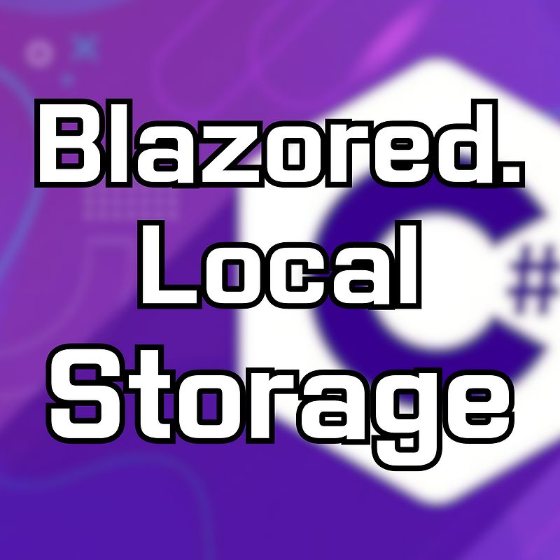 C Blazor Local Storage 사용하기