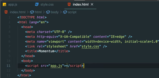 HTML / CSS / JS 구조 및 변수설정