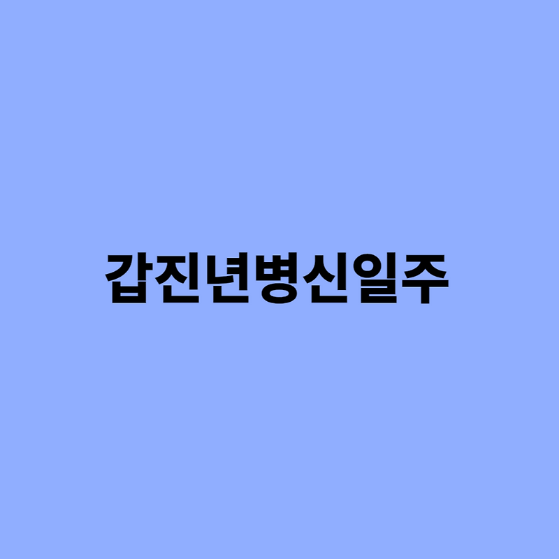 2024 갑진년 병신일주 남자, 여자 사주