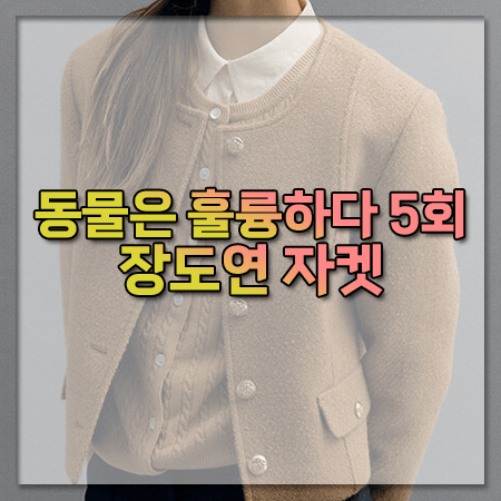 동물은 훌륭하다 5회 장도연 자켓 ~ 모우트 클래식 버튼 트위드자켓 @장도연 옷