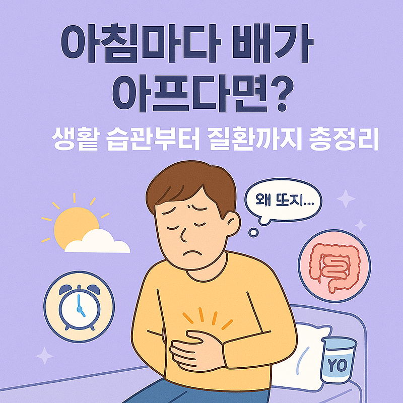 🌅 아침마다 배가 아프다면? 생활 습관부터 질환까지 총정리 (2025 최신)