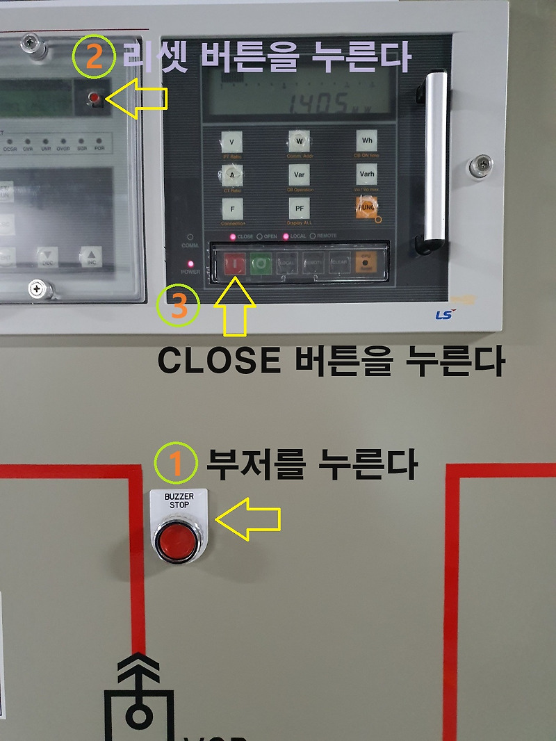 수변전시설 복전 및 정전작업 순서