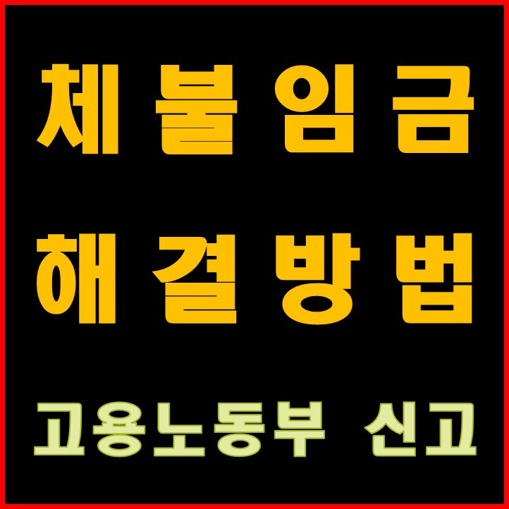 체불임금 해결방법, 고용노동부 신고, 신고절차 및 요령