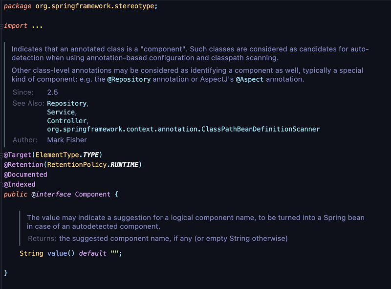 Spring Component Service Annotation 들의 차이