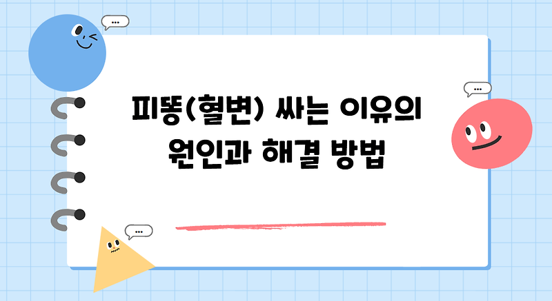 피똥(혈변) 싸는 이유의 원인과 해결 방법