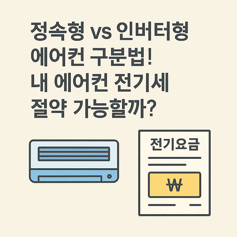 정속형 vs 인버터형 에어컨 구분법 | 전기세 절약을 위한 첫걸음