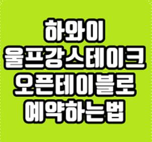 오픈테이블 하와이 맛집 울프강 스테이크하우스 예약하는 방법 :: 하와이 오아후 신혼여행 총정리 (호텔 맛집 관광지)