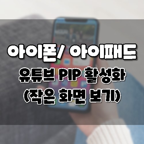 아이폰 /아이패드 작은 화면으로 보기 (PIP모드 활성화하기. 화면속화면)