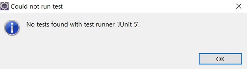 Eclise - No tests found with test runner JUnit 5