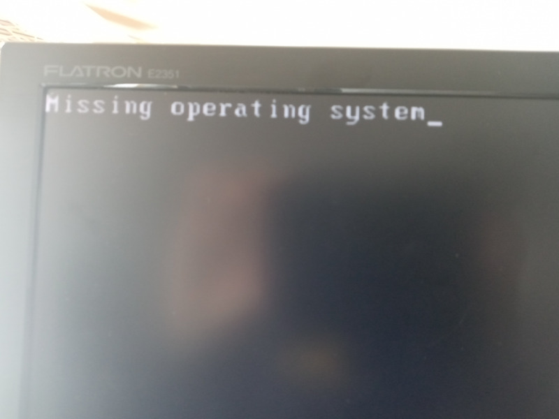 Missing operating system 오류해결