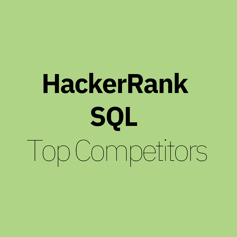 HackerRank SQL - Top Competitors