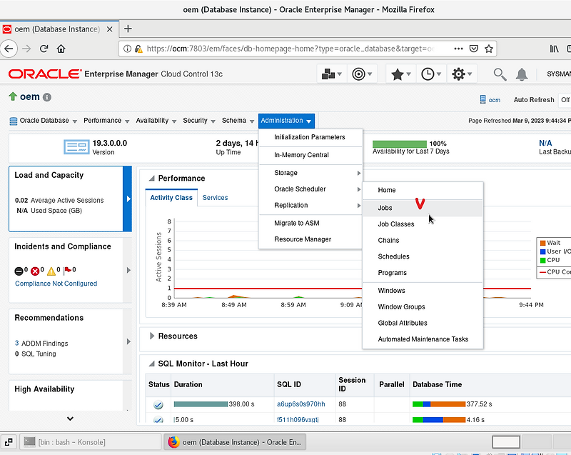 2 6 OEM Create Scheduler Jobs Dataninja